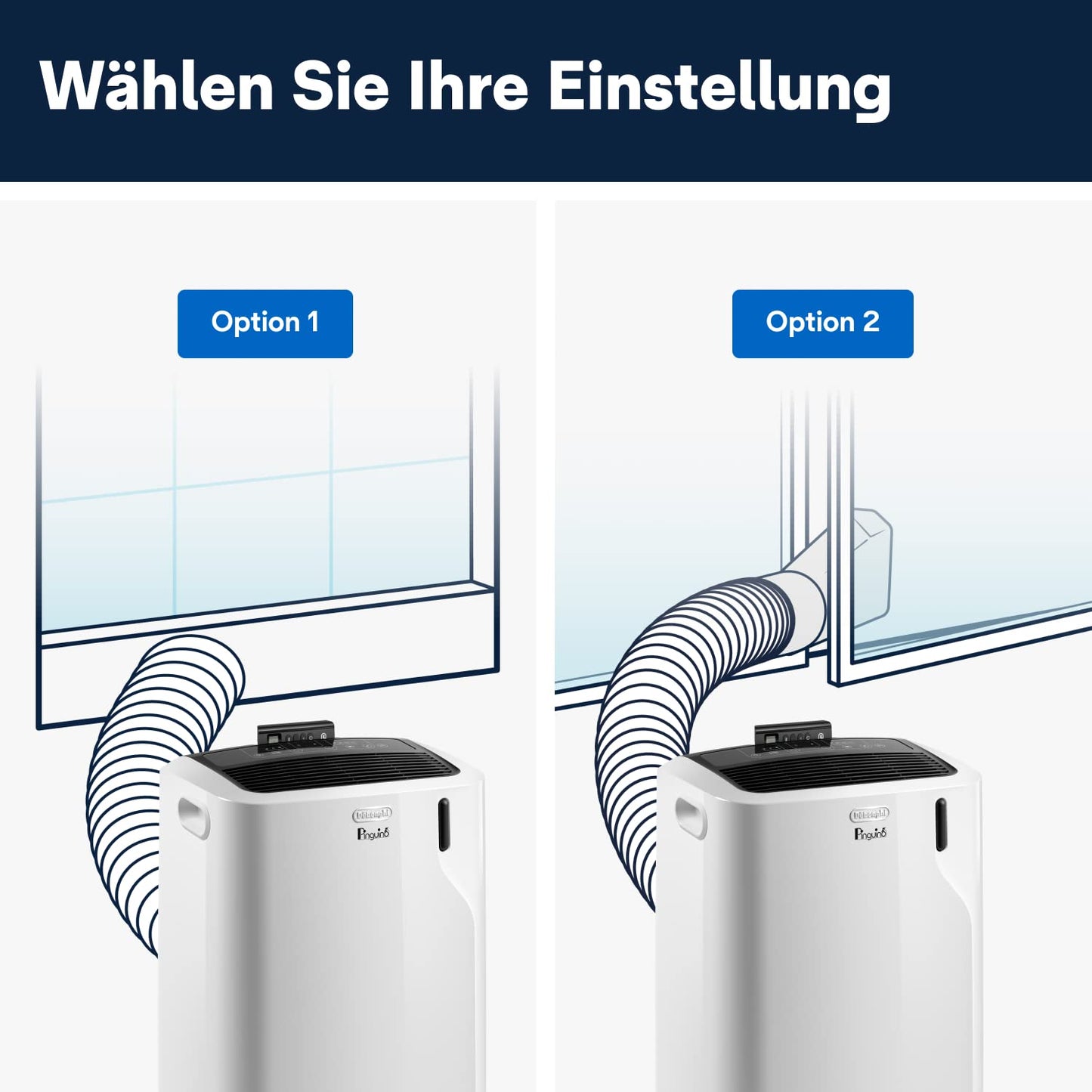 De'Longhi Pinguino - 3-in-1 Mobiles Klimagerät, für Räume bis 27 m²